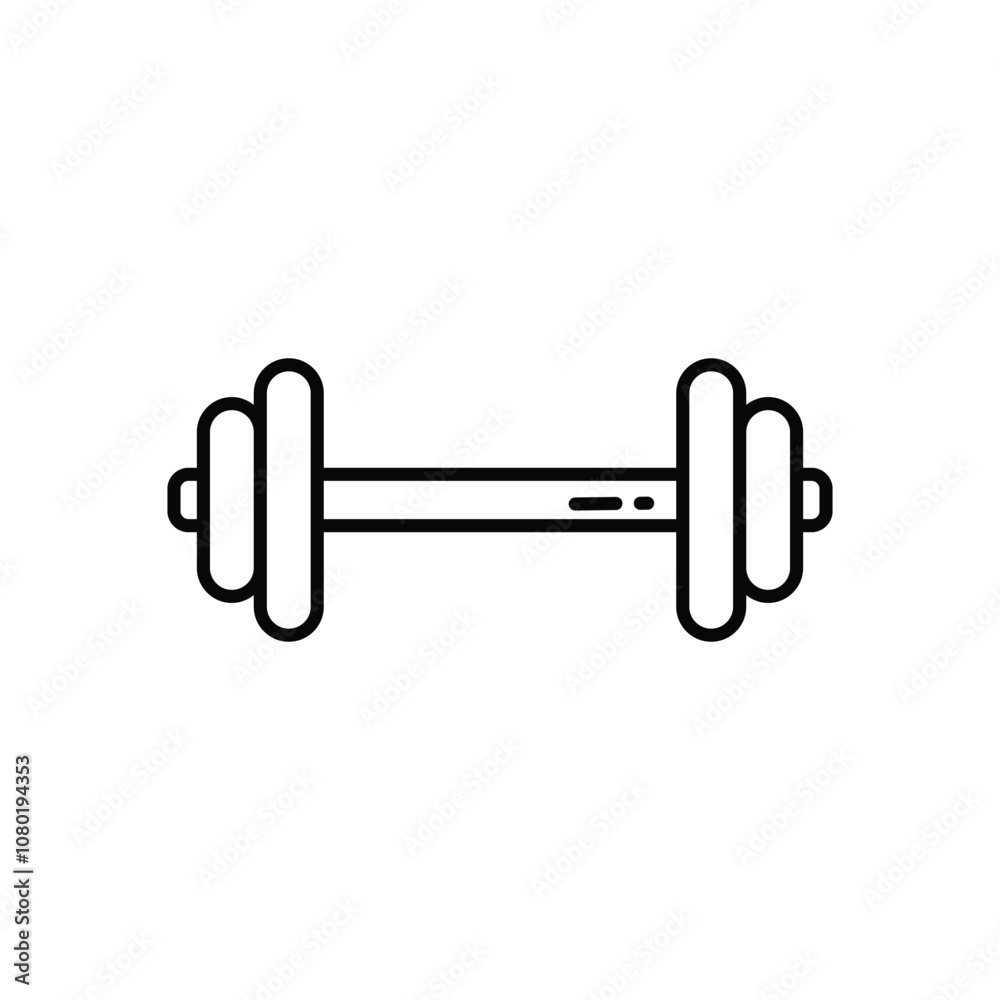 Weightlifting Barbell vector icon stock illustration Weightlifting Barbell vector icon stock illustration