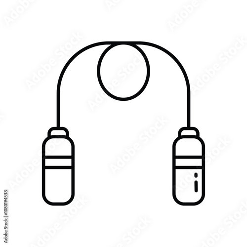 Skipping Rope vector icon stock illustration