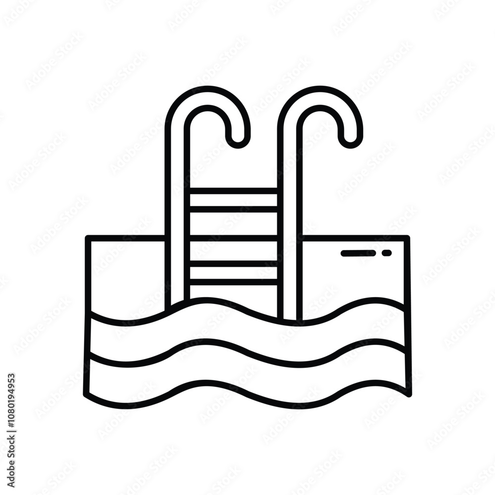 Swimming Pool vector icon stock illustration Swimming Pool vector icon stock illustration