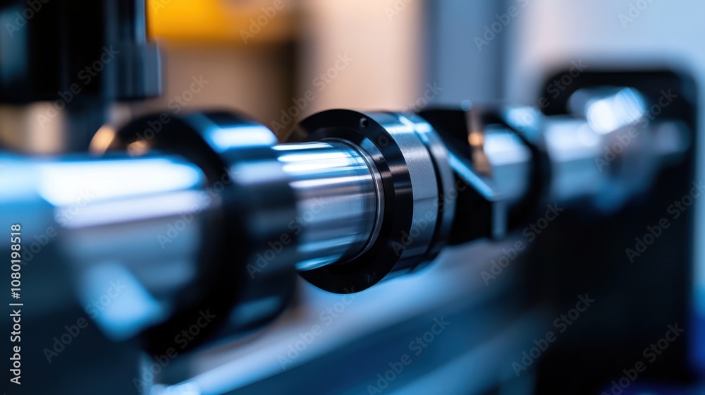A close-up of a sleek metallic shaft with black anodized rings highlights intricate machining details. blurred industrial background suggests a high-tech manufacturing environment. A close-up of a sleek metallic shaft with black anodized rings highlights intricate machining details. blurred industrial background suggests a high-tech manufacturing environment.