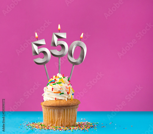 Candle number 550 - Number of followers or likes photo