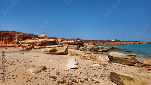 Gantheaume Beach in Broome, Western Australia photo