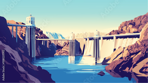 A Majestic View of the Hoover Dam