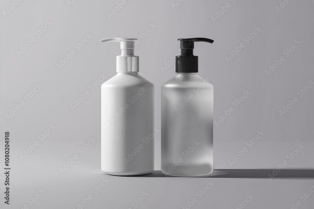 Two pump bottle for mockup Two pump bottle for mockup