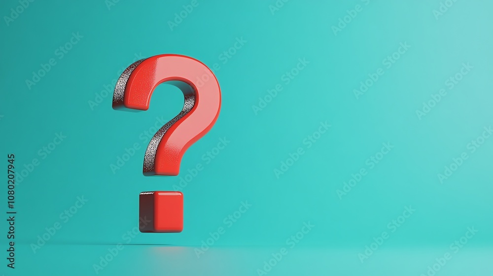 A red question mark on a blue background. A red question mark on a blue background.