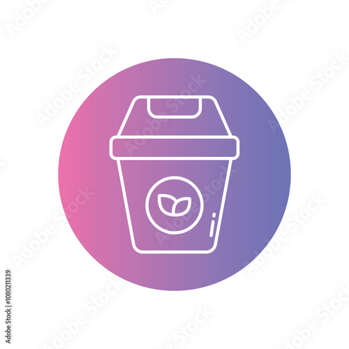 Compost Bin vector icon stock illustration