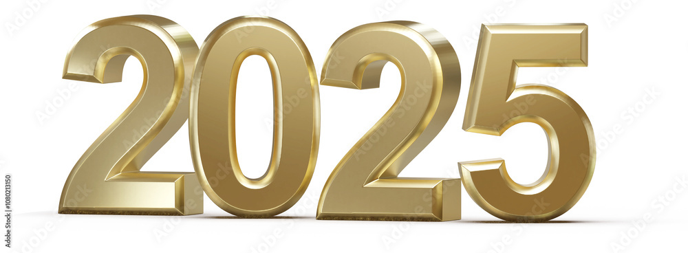 2025 new year number gold 3D 2025 new year number gold 3D