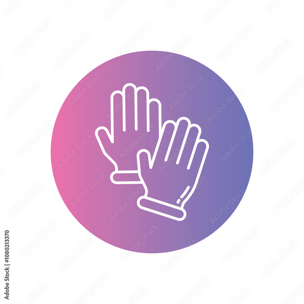 Gardening Gloves vector icon stock illustration Gardening Gloves vector icon stock illustration