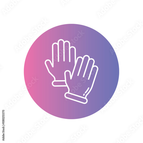 Gardening Gloves vector icon stock illustration