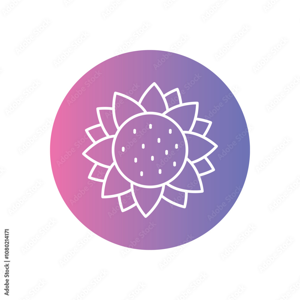 Sunflower vector icon stock illustration Sunflower vector icon stock illustration