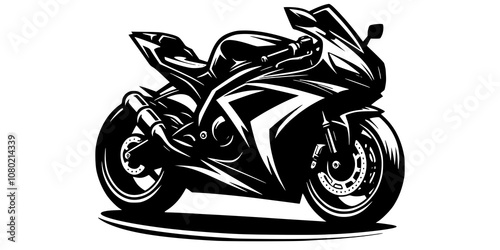 A sleek sport bike logo with a dynamic curve, giving the illusion of high speed and motion