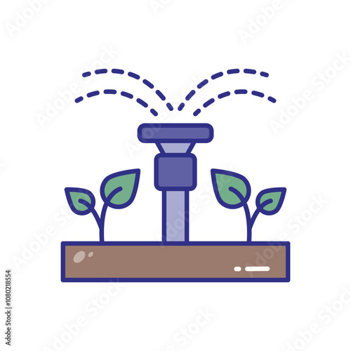 Irrigation vector icon stock illustration