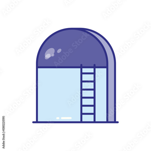 Silo vector icon stock illustration