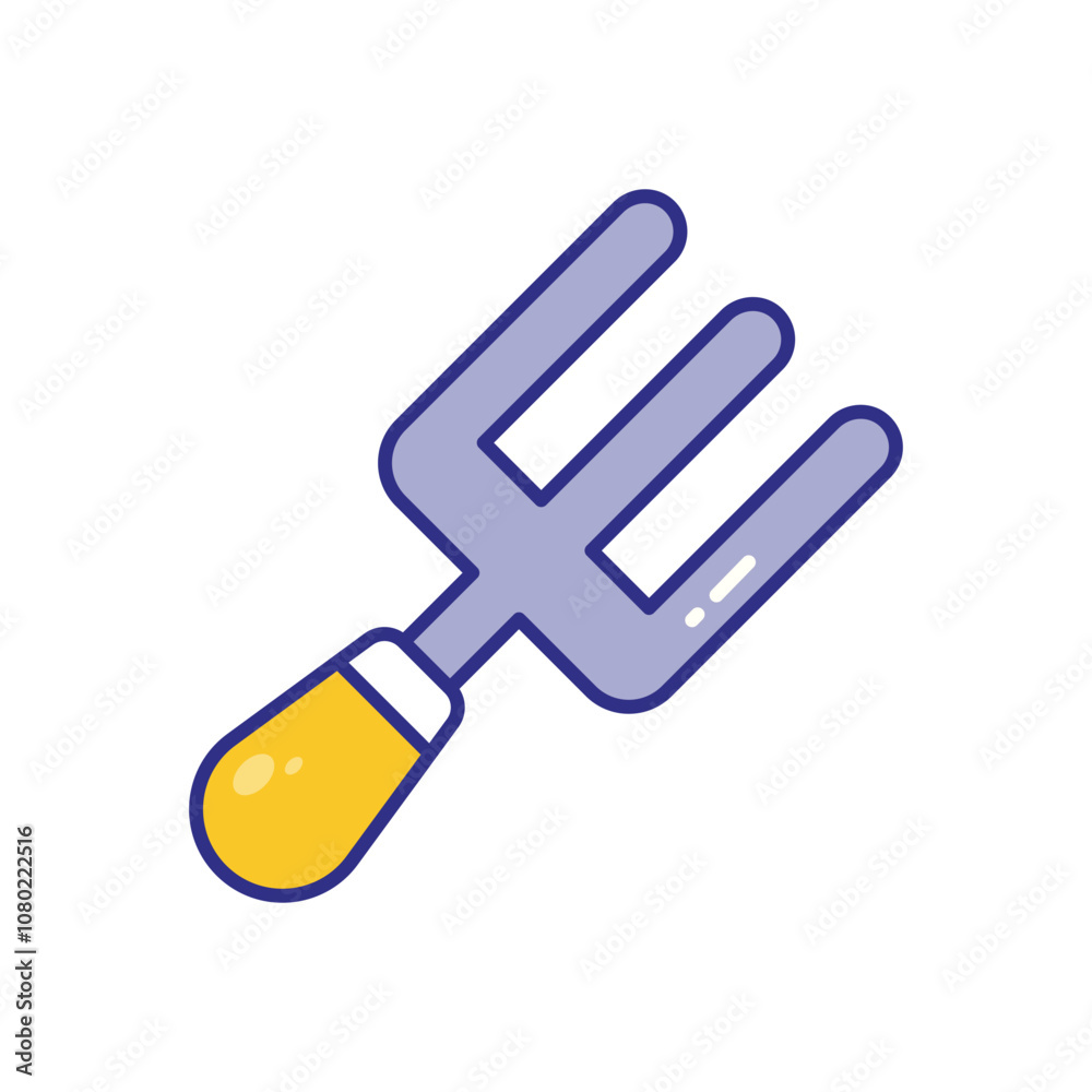 Garden Fork vector icon stock illustration Garden Fork vector icon stock illustration
