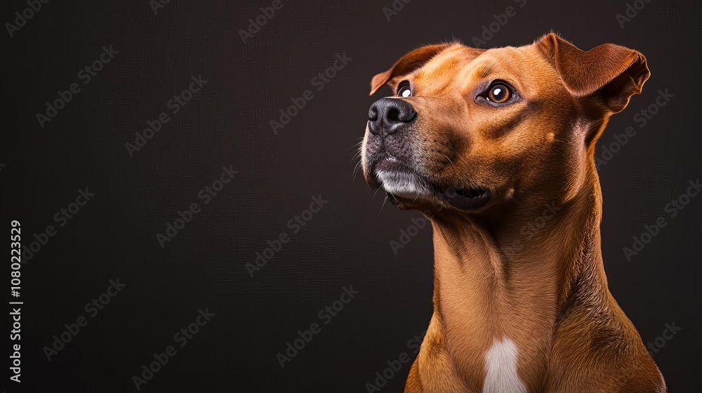 Portrait of a dog under a harsh spotlight, deep artificial contrast, dramatic mood, focused details Portrait of a dog under a harsh spotlight, deep artificial contrast, dramatic mood, focused details