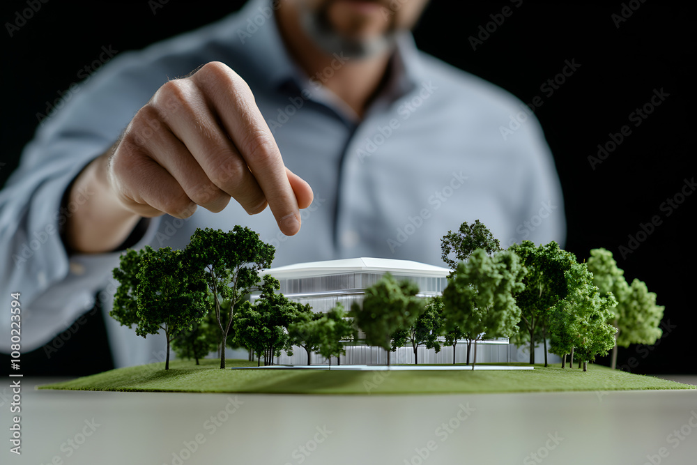 An architect presenting a holographic model of a building to clients, showcasing modern architectural visualization. An architect with a holographic building design.
An architect presenting a holographic model of a building to clients, showcasing modern architectural visualization. An architect with a holographic building design.