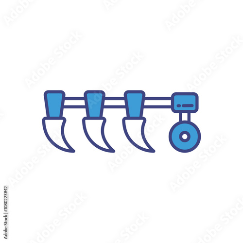 Plow vector icon stock illustration