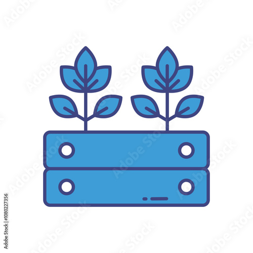 Garden Bed vector icon stock illustration