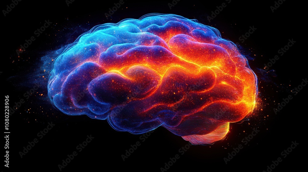 A vibrant, glowing brain symbolizing creativity and intelligence. A vibrant, glowing brain symbolizing creativity and intelligence.