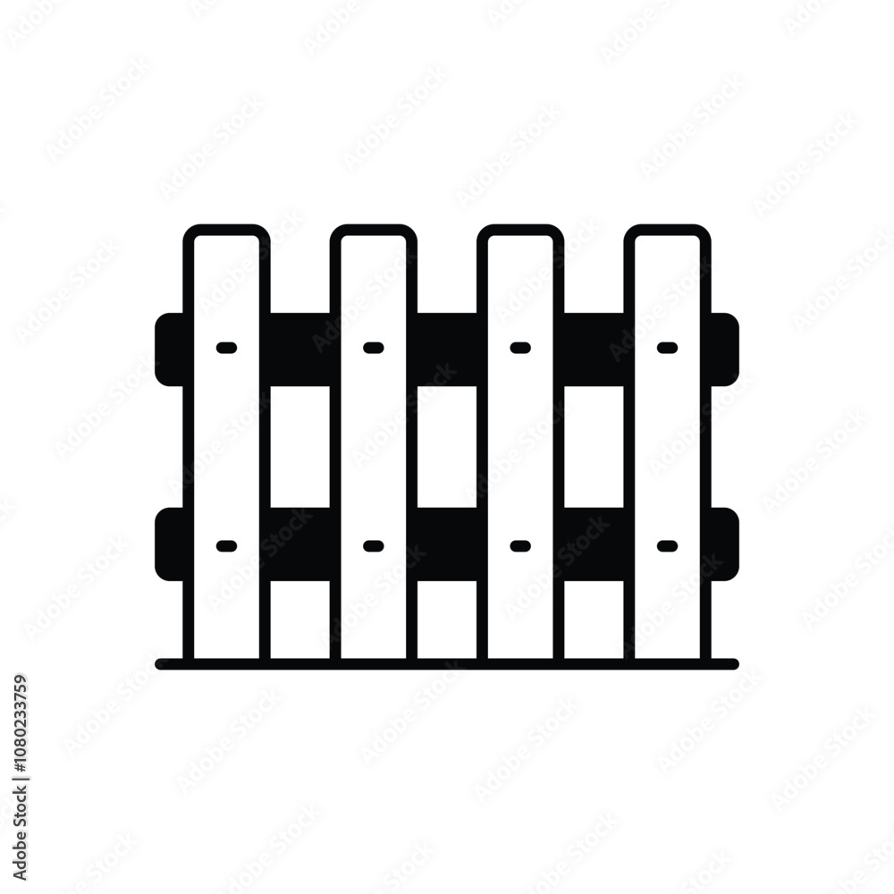 Fence vector icon stock illustration Fence vector icon stock illustration