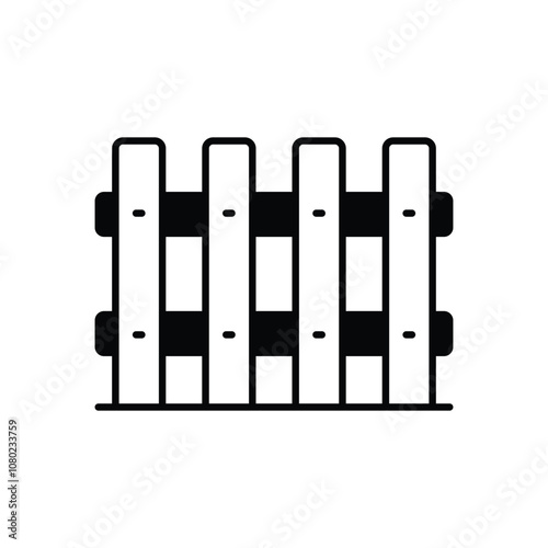 Fence vector icon stock illustration