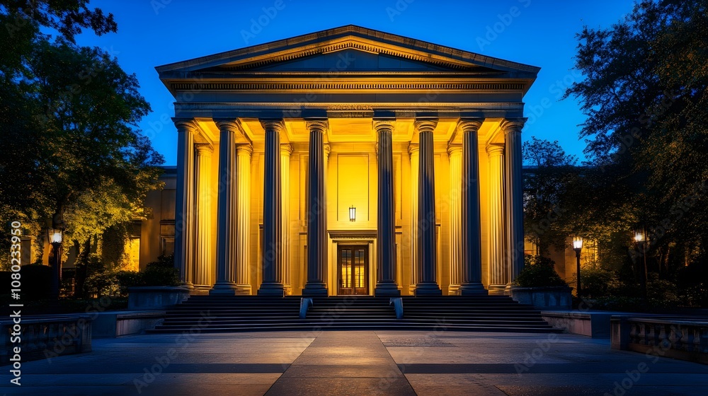 Obraz premium Neo-Classical Office Building with Grand Columns