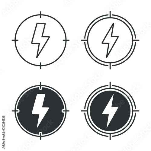 Aim lightning target. Illustration vector