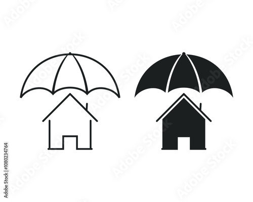 Home insurance icon. illustration vector