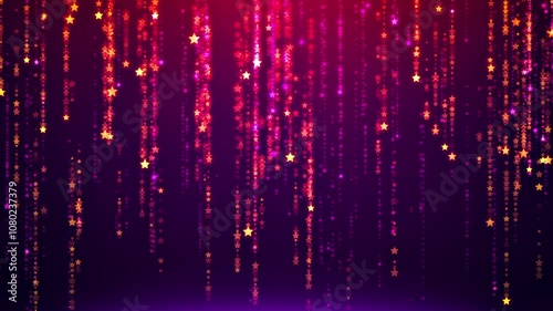 Wallpaper Mural Colorful Abstract Particle Star Glitter Background.  Fashionable Beautiful Rain Background. Seamless Loop Torontodigital.ca