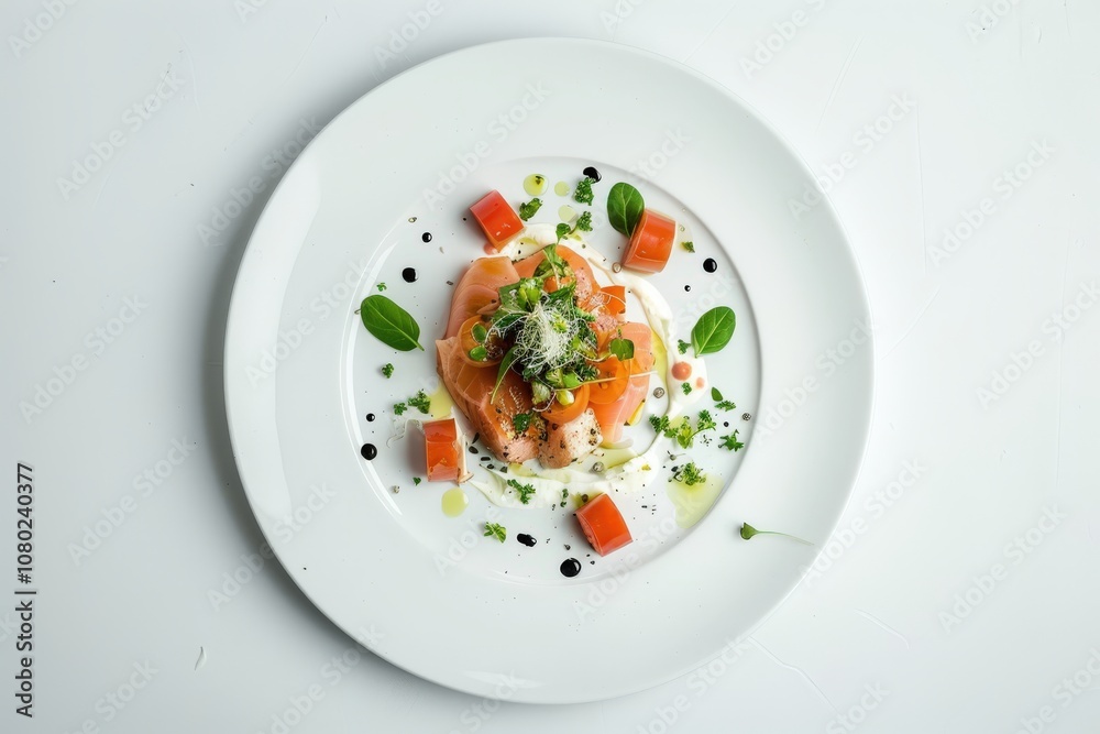 Gourmet Dish with Light Garnish Gourmet Dish with Light Garnish