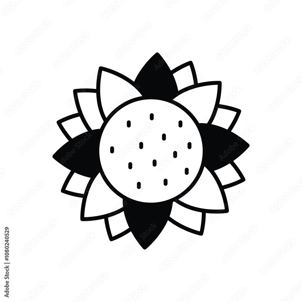 Sunflower vector icon stock illustration Sunflower vector icon stock illustration