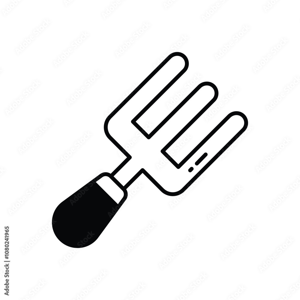 Garden Fork vector icon stock illustration Garden Fork vector icon stock illustration