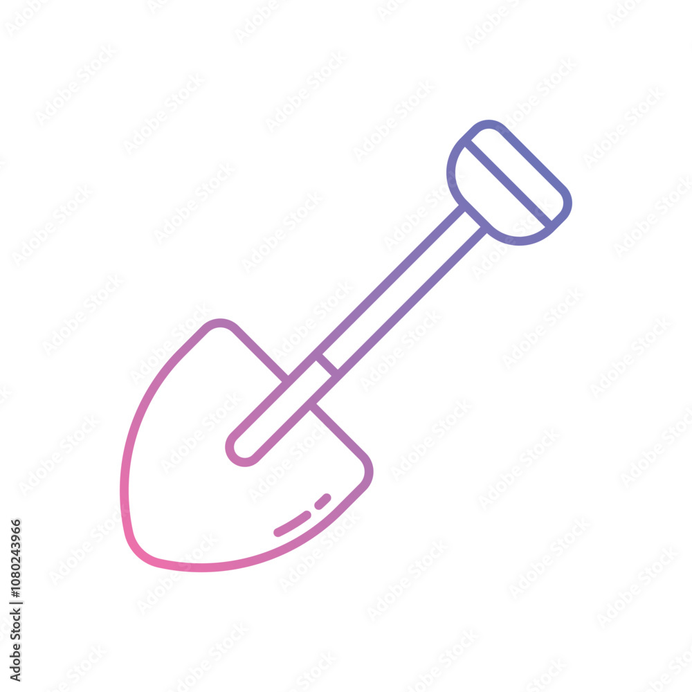 Shovel vector icon stock illustration Shovel vector icon stock illustration