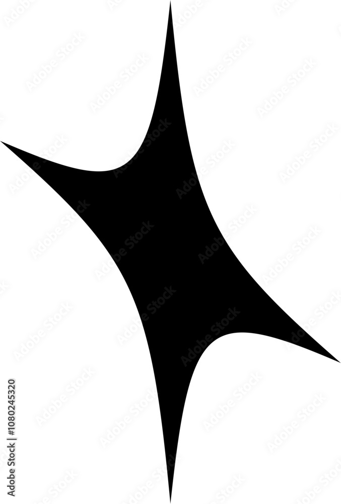 Fototapeta premium Abstract black and white star icon