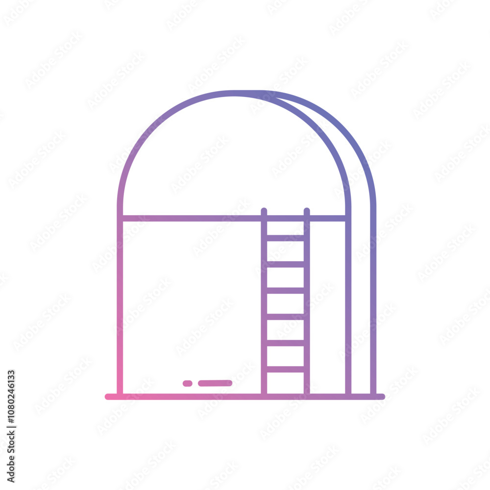Silo vector icon stock illustration