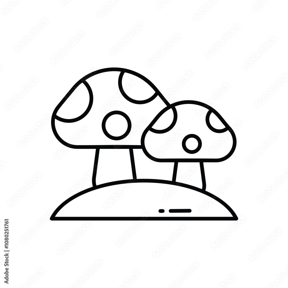 Mushroom vector icon stock illustration Mushroom vector icon stock illustration