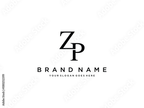 letter ZP logo design vector template