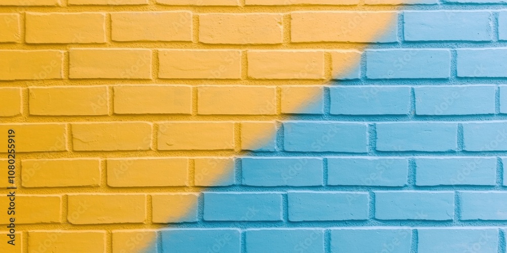 Obraz premium Colorful wall art urban street photography outdoor close-up vibrant design