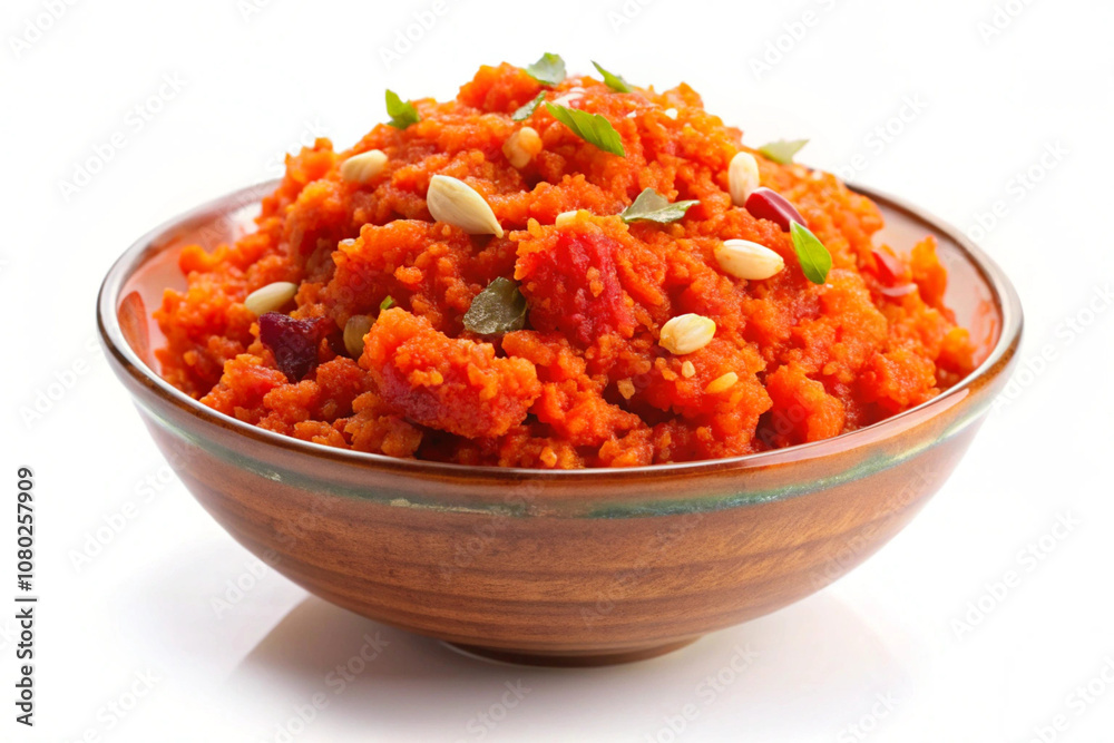 Gajar ka halwa,isolated on white background Gajar ka halwa,isolated on white background
