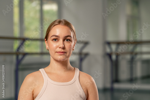 Free Download close up in the studio of spiritual development master class on yoga young girl in a bright hall on purple mat does sits straight start of training - GFXLoad