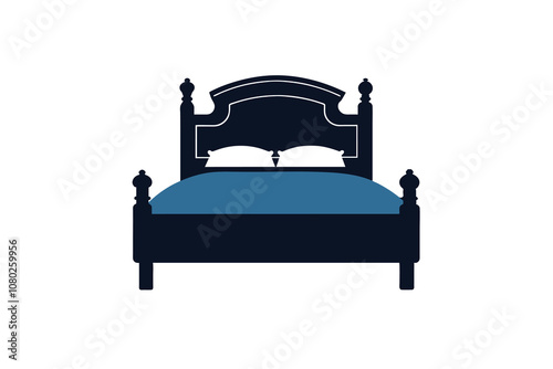 bed silhouette vector design C.eps