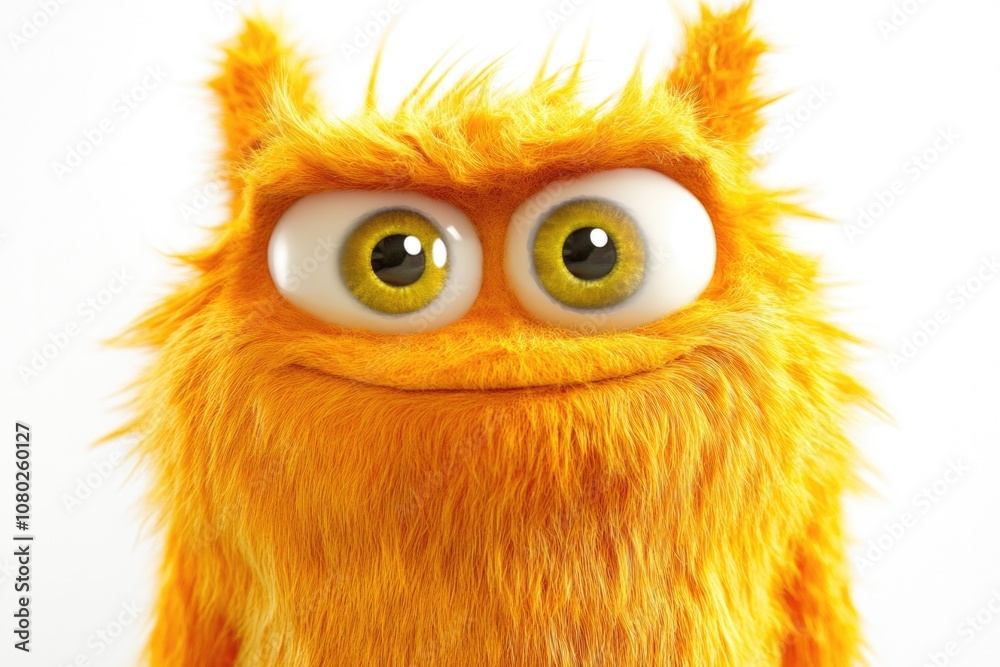 Fototapeta premium Close-up shot of a cute stuffed animal with large, expressive eyes