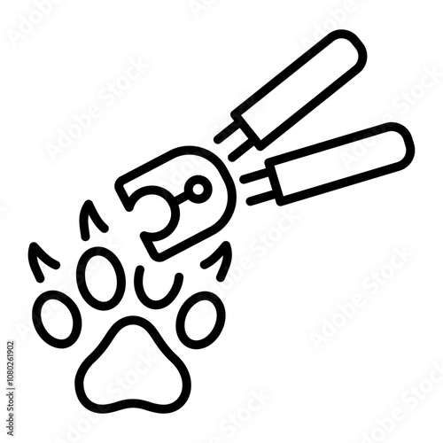 A linear icon of pet clipper 