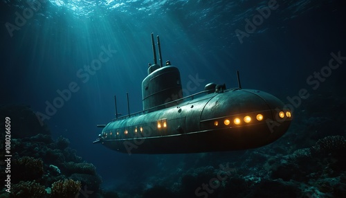 Wallpaper Mural Stealthy B59 Submarine HyperRealistic Deep Water Mission 107 Torontodigital.ca