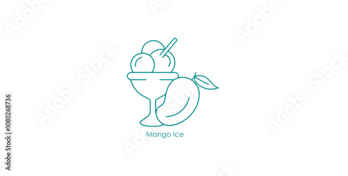 Mango Ice Vape Flavor Icon Design Illustration