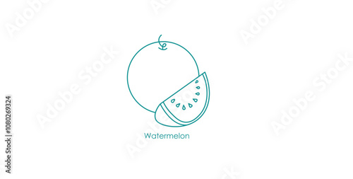 Watermelon Vape Flavor Icon Illustration Design