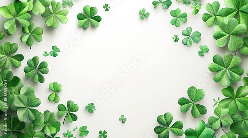  St Patrick day background, clover set