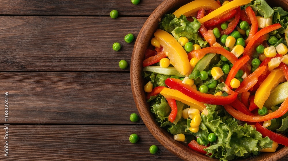 Preparing fresh vegetable salad kitchen food presentation cozy atmosphere top view healthy eating concept Preparing fresh vegetable salad kitchen food presentation cozy atmosphere top view healthy eating concept