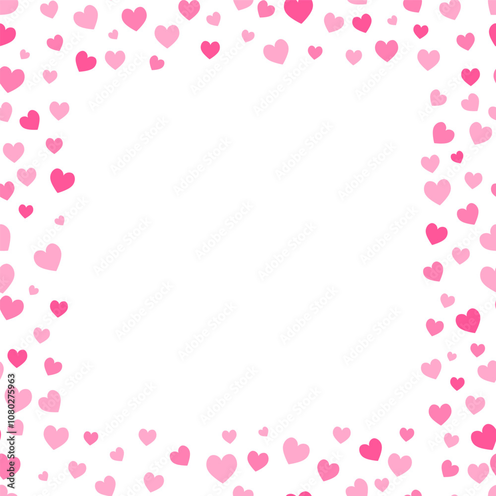Heart symbol border frame. Square shape graphic design perfect for social media post about Valentine's Day deals or offers. Heart symbol border frame. Square shape graphic design perfect for social media post about Valentine's Day deals or offers.
