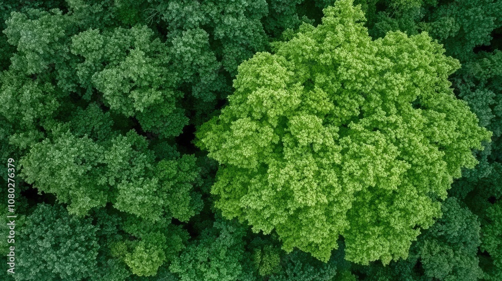 Aerial view of lush green trees in varying shades and textures. Aerial view of lush green trees in varying shades and textures.